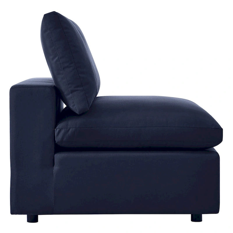 Commix 5-Piece Outdoor Patio Armless Sectional Sofa