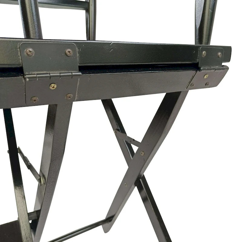 Black Canvas Director's Chair with Foldable Design