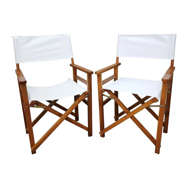 Black Canvas Director's Chair with Foldable Design