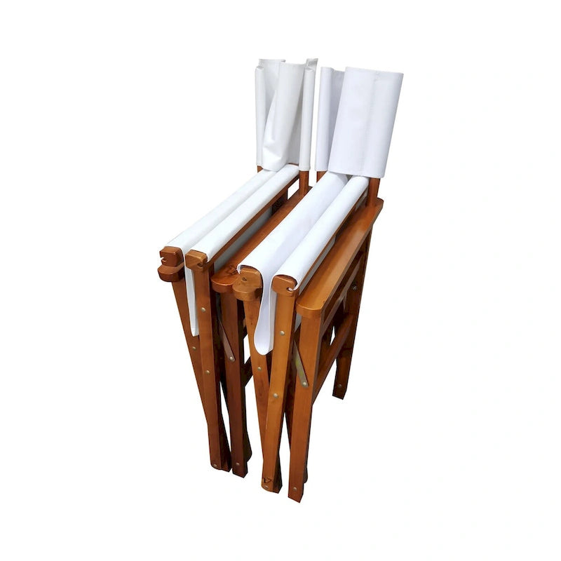 Black Canvas Director's Chair with Foldable Design