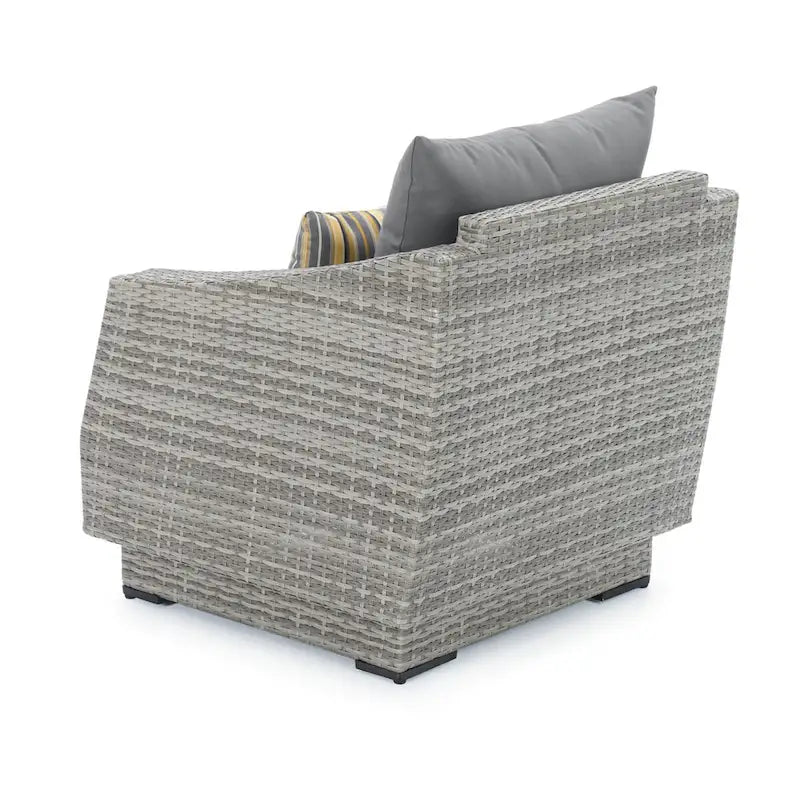 Cannes 3 Piece Aluminum Outdoor Patio Club Chairs & Side Table