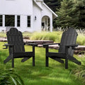 LUE BONA Plastic Poly Weather Resistant Outdoor Patio Adirondack Chair 2-Pack - 35 D x 30 W x 36.2 H
