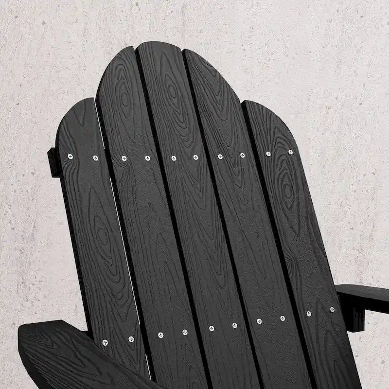 LUE BONA Plastic Poly Weather Resistant Outdoor Patio Adirondack Chair 2-Pack - 35 D x 30 W x 36.2 H
