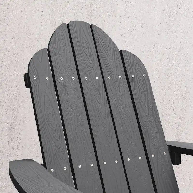 LUE BONA Plastic Poly Weather Resistant Outdoor Patio Adirondack Chair 2-Pack - 35 D x 30 W x 36.2 H