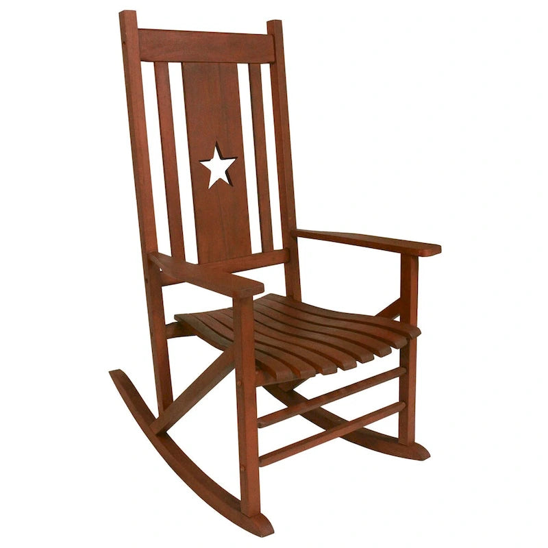 Leigh Country Heartland Adult Rocker with Star Cutout - natural