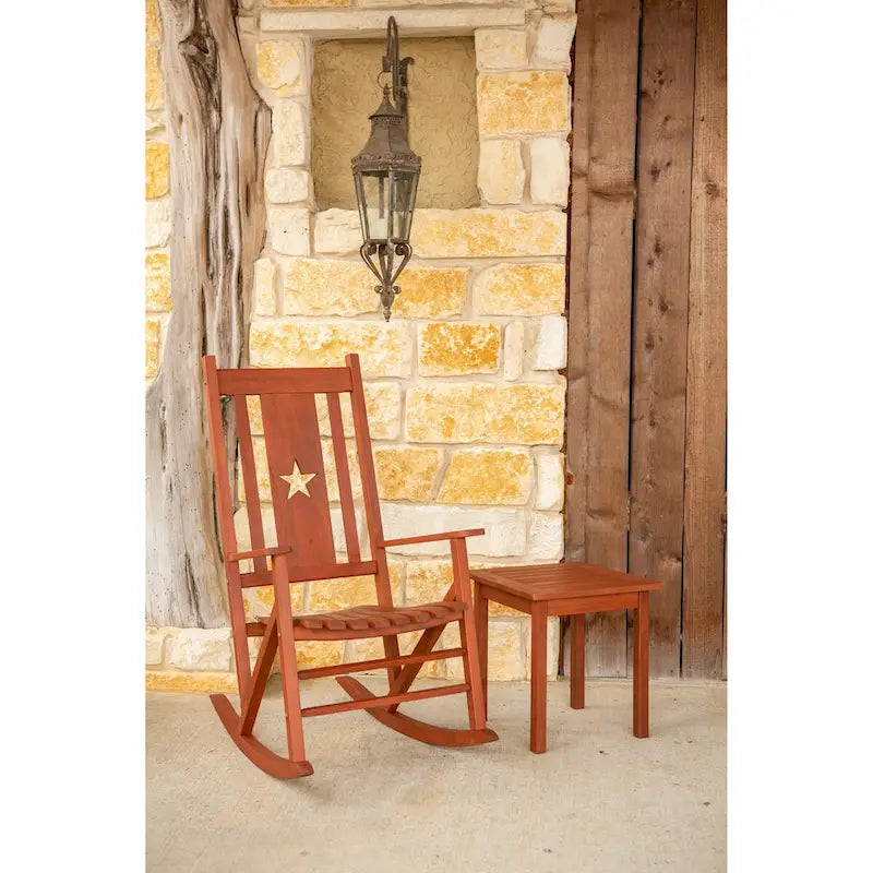 Leigh Country Heartland Adult Rocker with Star Cutout - natural