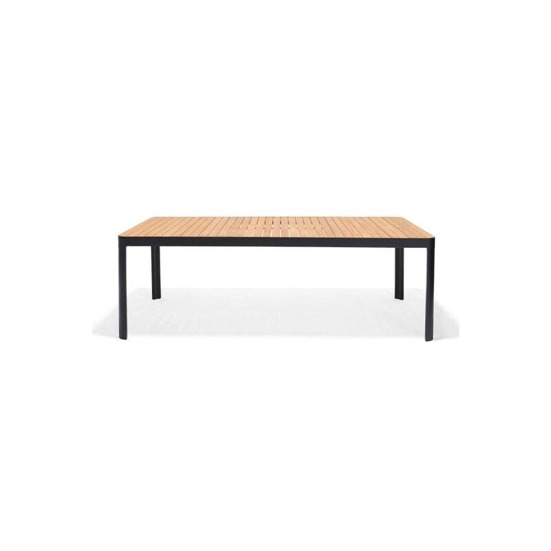 Amazonia Portalew 9pc FSC Teak and Aluminum Outdoor Patio Dining Set
