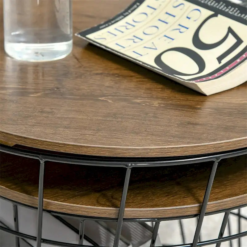 End Tables Set of 2,Nesting Tables w/Storage,Round Accent Side Tables