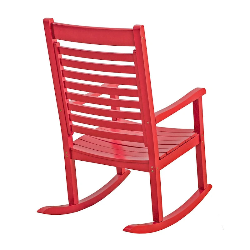 Elemental Modern Oversize Wood Outdoor Patio Rocking Chair