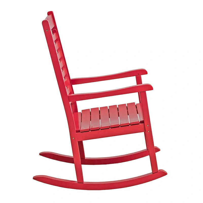 Elemental Modern Oversize Wood Outdoor Patio Rocking Chair