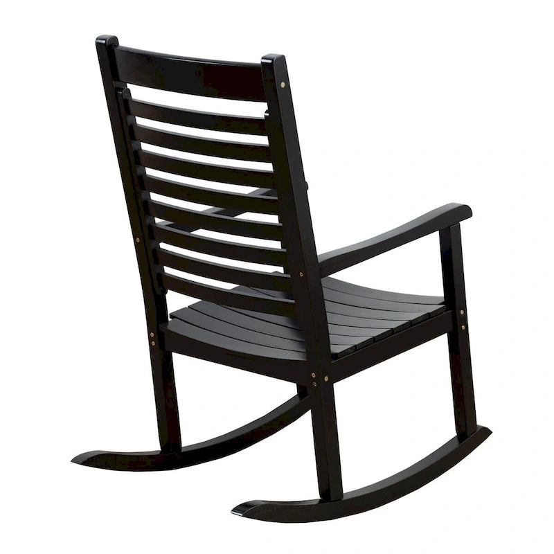 Elemental Modern Oversize Wood Outdoor Patio Rocking Chair