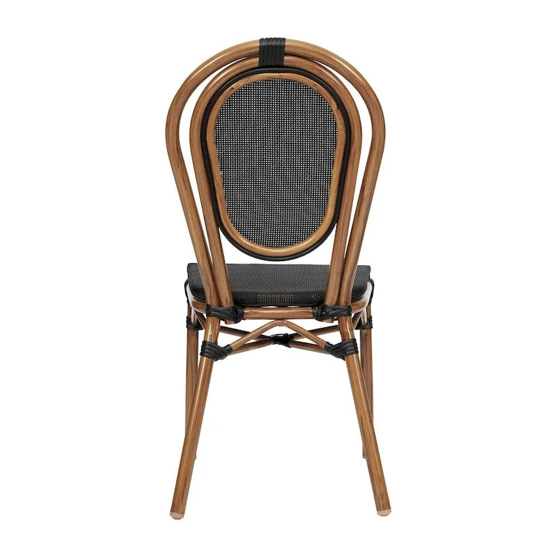 All-Weather Commercial Paris Chair with Metal Frame - N/A