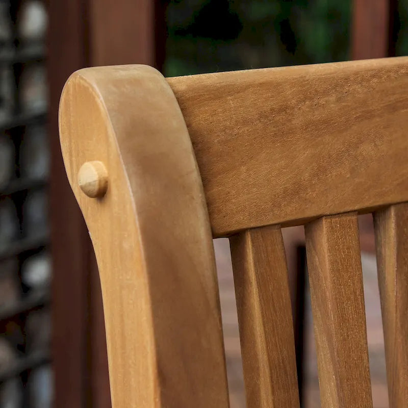 Cambridge Casual Chara 2-Piece Teak wood Bar-height Patio Bistro Chair