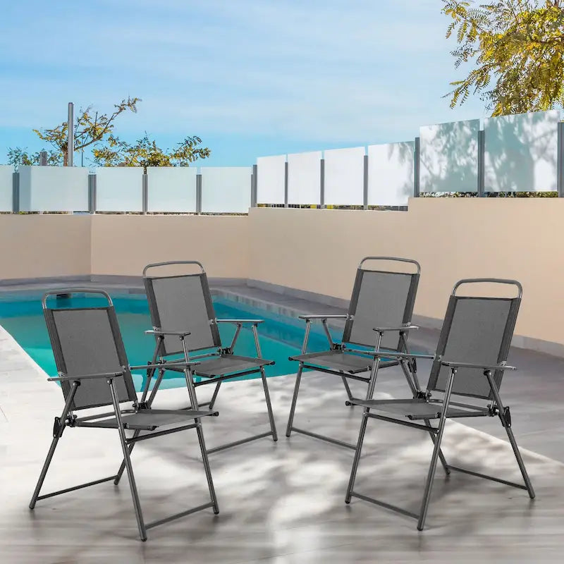 Futzca Folding Patio Dining Chairs Set of 4