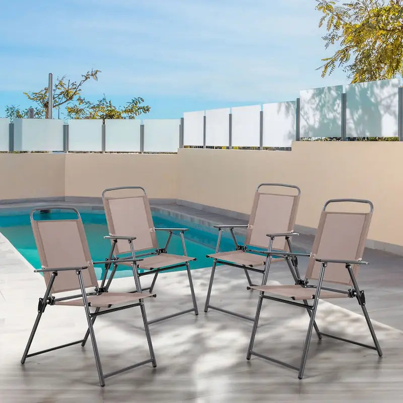 Futzca Folding Patio Dining Chairs Set of 4