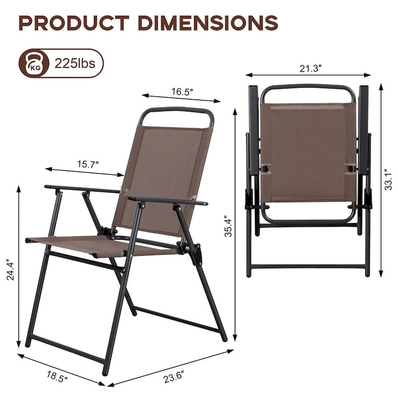 Futzca Folding Patio Dining Chairs Set of 4