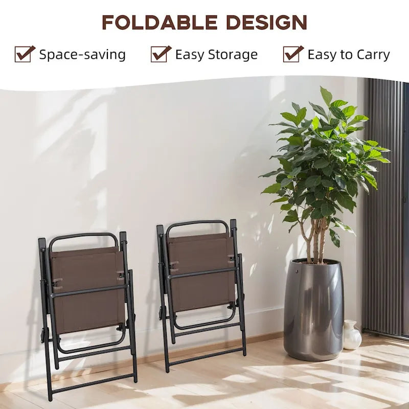 Futzca Folding Patio Dining Chairs Set of 4