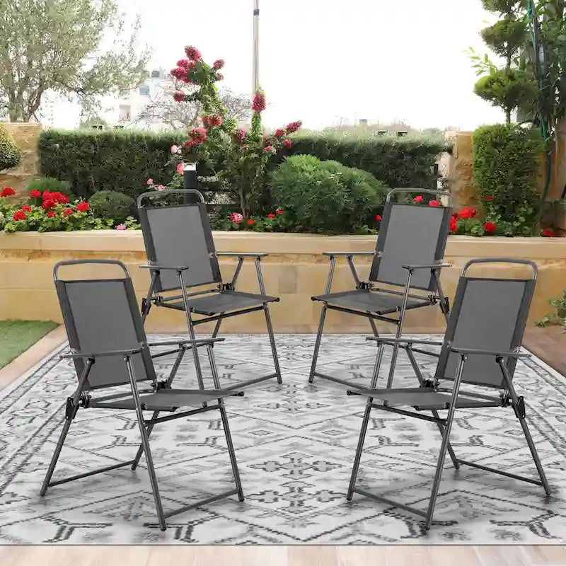 Futzca Folding Patio Dining Chairs Set of 4