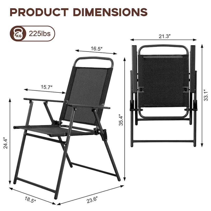 Futzca Folding Patio Dining Chairs Set of 4