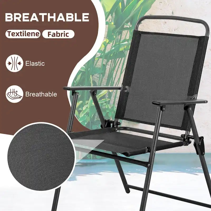 Futzca Folding Patio Dining Chairs Set of 4