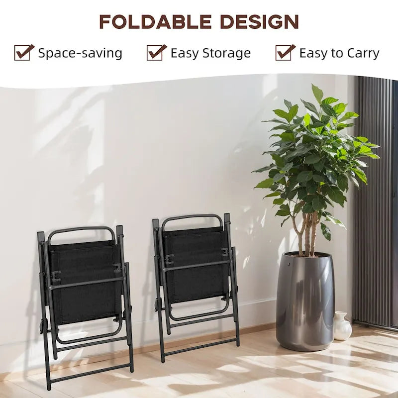 Futzca Folding Patio Dining Chairs Set of 4