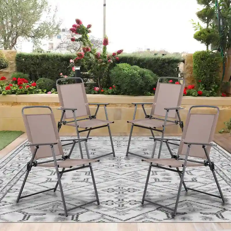 Futzca Folding Patio Dining Chairs Set of 4