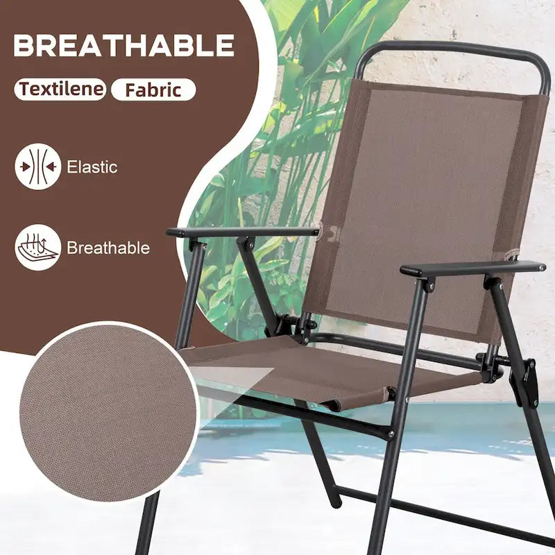 Futzca Folding Patio Dining Chairs Set of 4