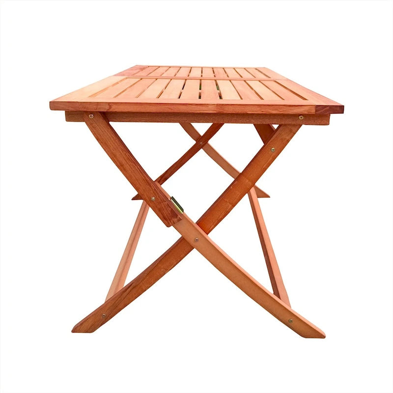 Foldable Patio Dining Set, 4 Folding Chairs & 1 Dining Table