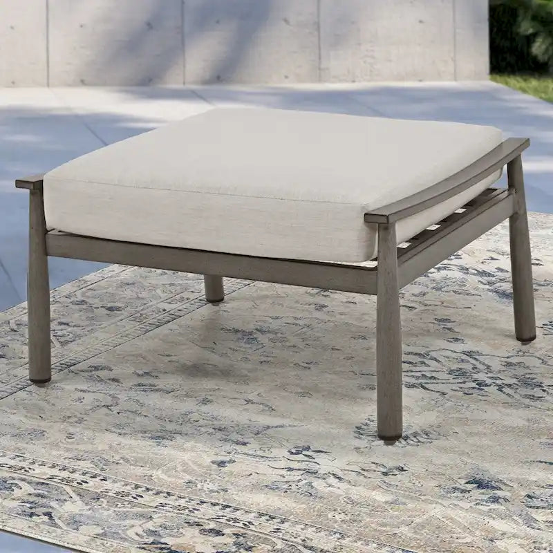 7-Piece Aluminum Patio Conversation Set, Loveseat with Ottomans, 2 Swivel Armchairs and Coffee Table