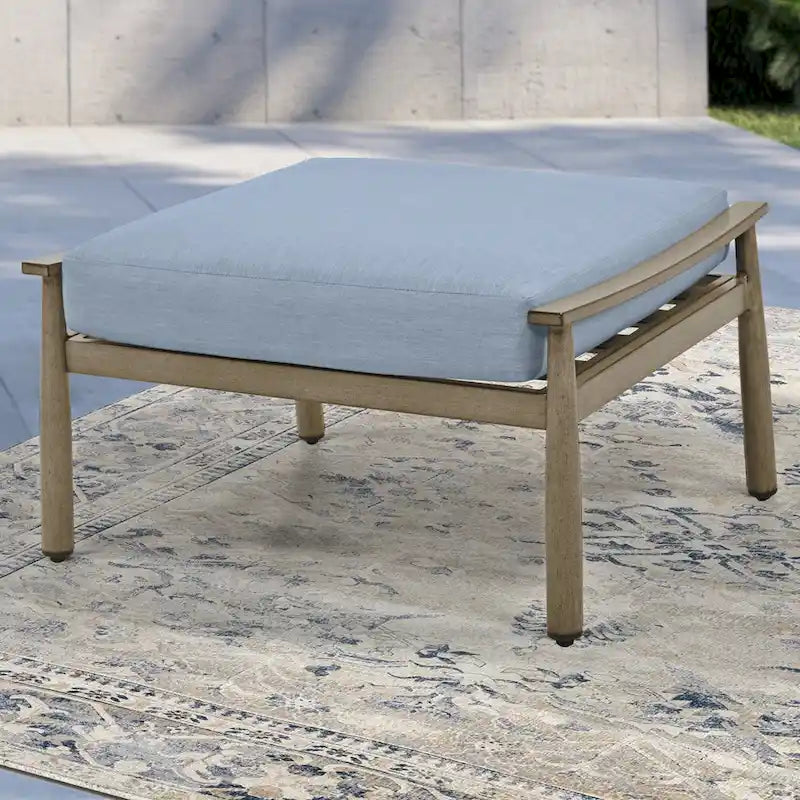 7-Piece Aluminum Patio Conversation Set, Loveseat with Ottomans, 2 Swivel Armchairs and Coffee Table