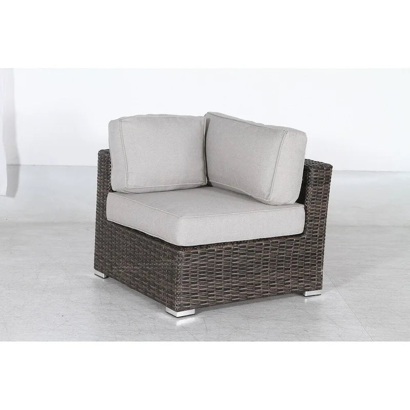 7 Piece Rattan Sectional Seating Group with Cushions