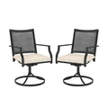Iron Mesh Swivel Chair for Terrace(set of 2)