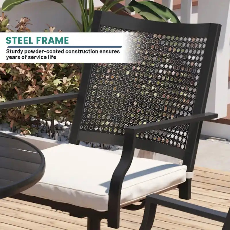 Iron Mesh Swivel Chair for Terrace(set of 2)