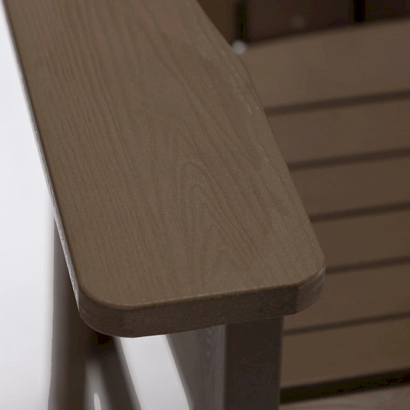 LUE BONA Plastic Tall Adirondack Chairs Patio Bar Stool,Bar Height Arm Dining Chairs for Deck, Balcony