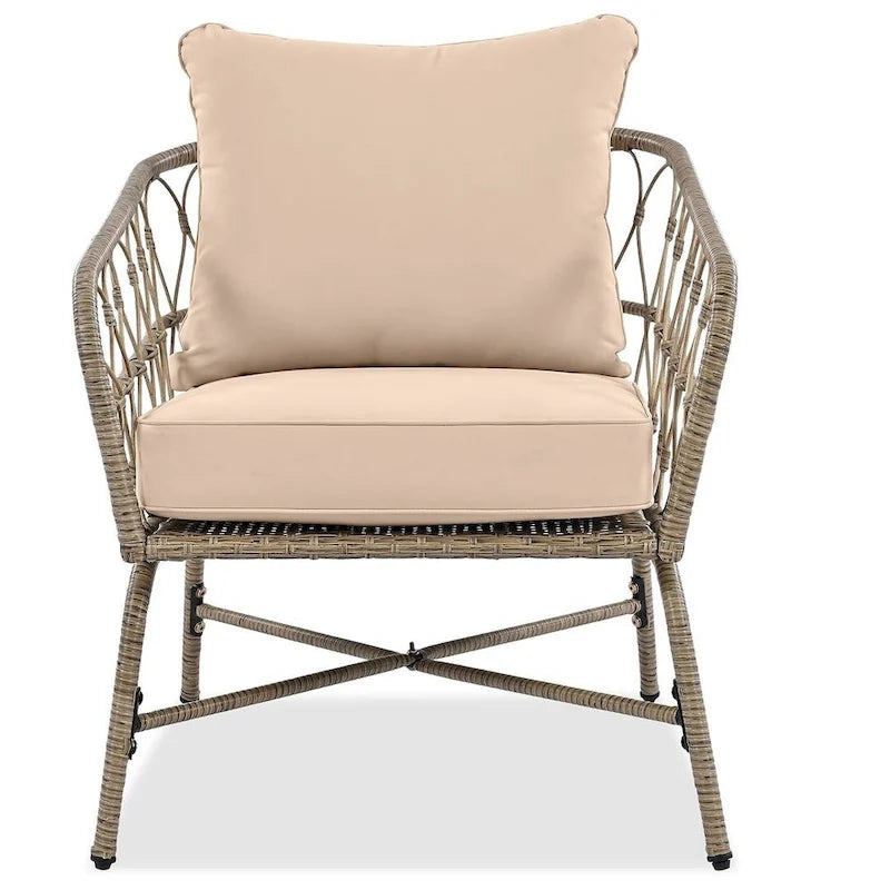 4 PCS Boho-Inspired Outdoor Patio Furniture Set for 4