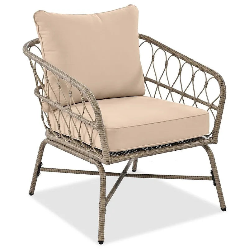 4 PCS Boho-Inspired Outdoor Patio Furniture Set for 4