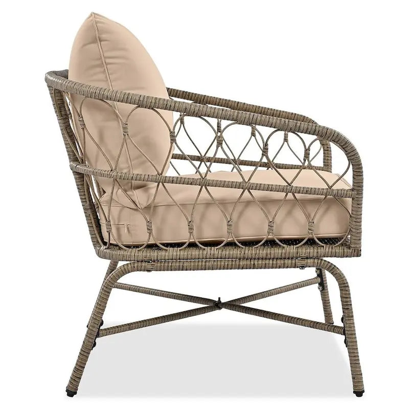 4 PCS Boho-Inspired Outdoor Patio Furniture Set for 4