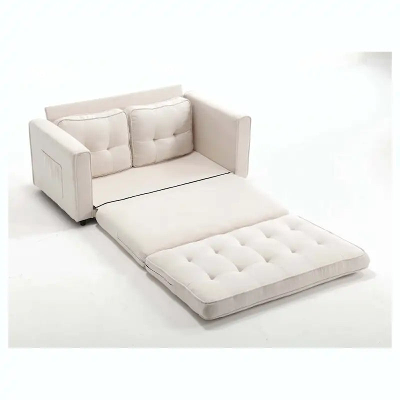 Convertible Futon Sofa Bed - Light Gray, Beige, Dark Gray