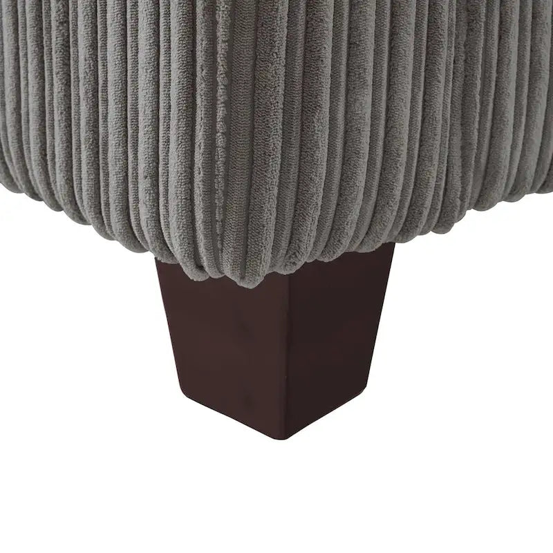 81" Modern Corduroy 3-Seater Sofa - Dark Grey, Dark Blue, Yellow, Beige for 3