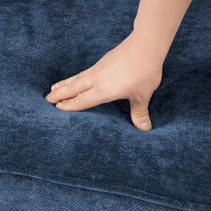 81" Modern Corduroy 3-Seater Sofa - Dark Grey, Dark Blue, Yellow, Beige for 3