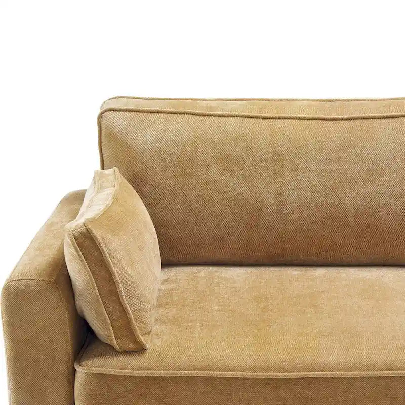 81" Modern Corduroy 3-Seater Sofa - Dark Grey, Dark Blue, Yellow, Beige for 3