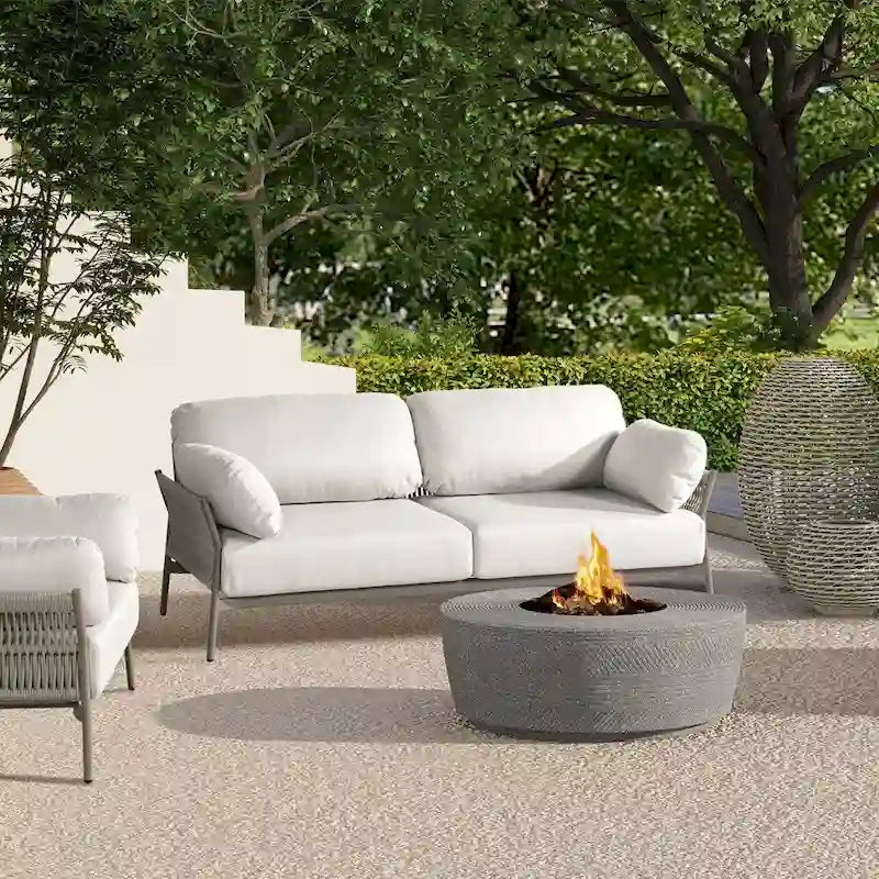 Jasper 73  Wicker Outdoor Patio Sofa with Cushions