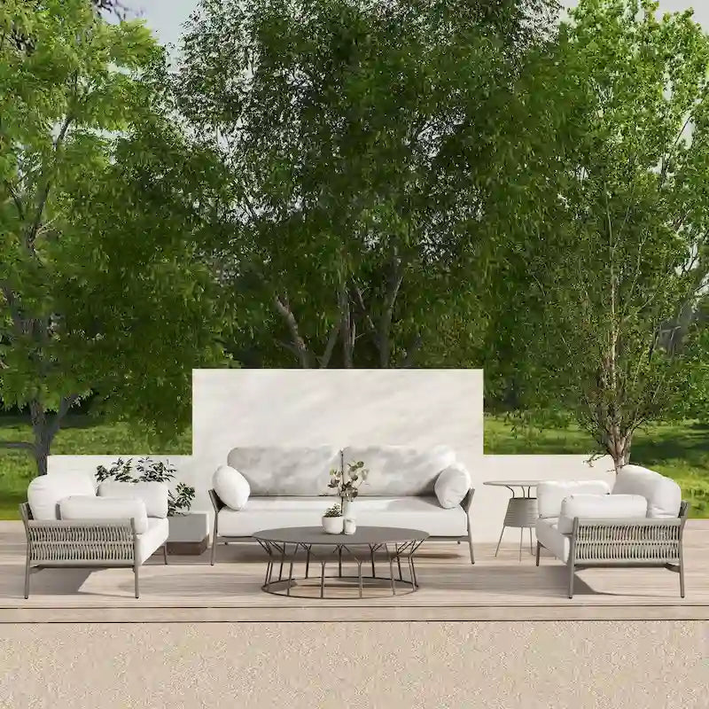 Jasper 73  Wicker Outdoor Patio Sofa with Cushions