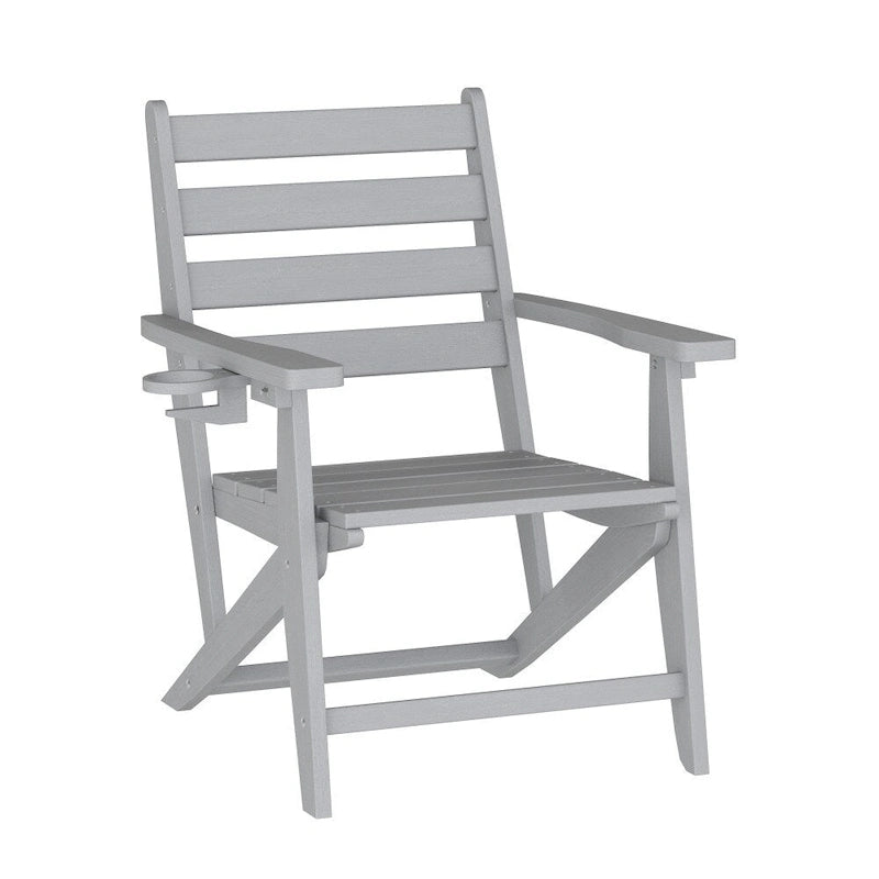 Commercial All Weather Adirondack Table and 4 Chairs with Cupholders