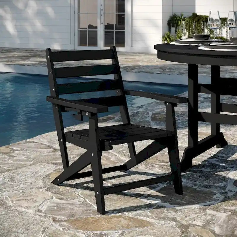 Commercial All Weather Adirondack Table and 4 Chairs with Cupholders