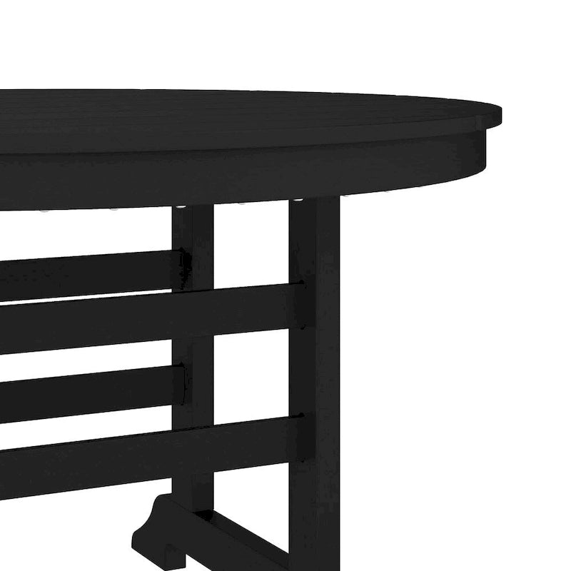 Commercial All Weather Adirondack Table and 4 Chairs with Cupholders