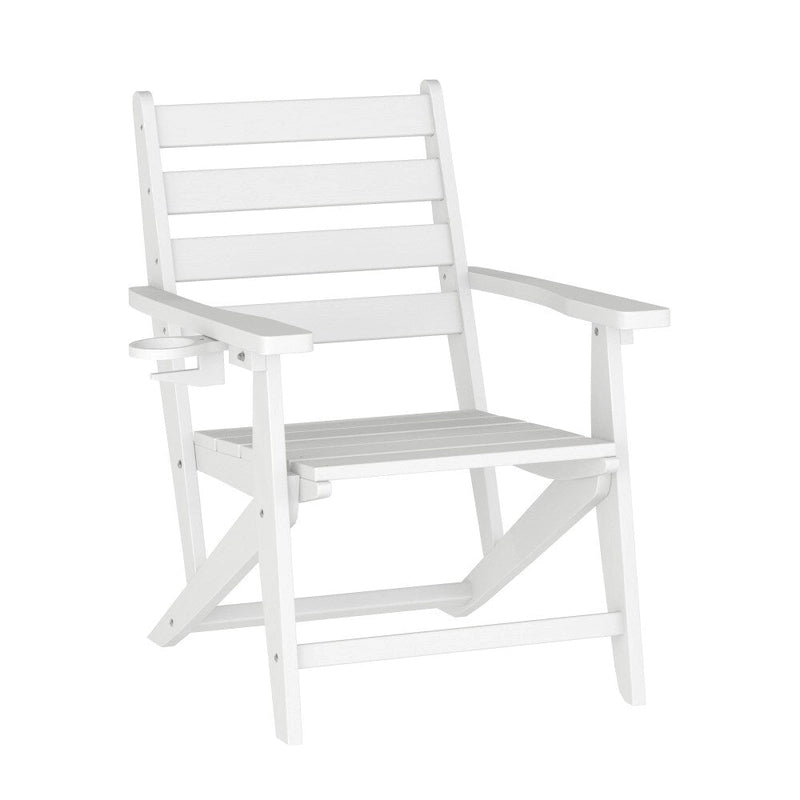 Commercial All Weather Adirondack Table and 4 Chairs with Cupholders