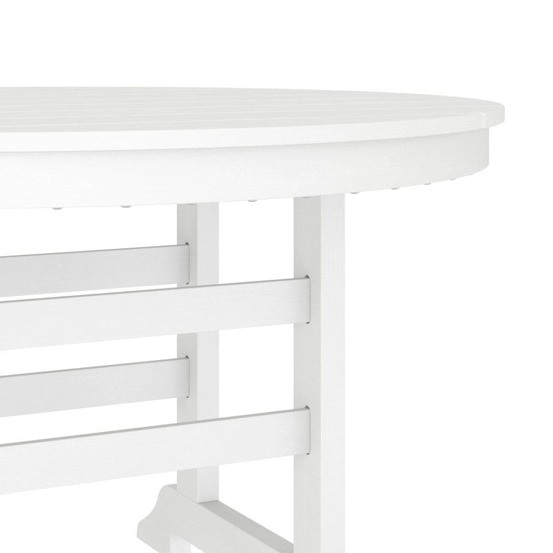 Commercial All Weather Adirondack Table and 4 Chairs with Cupholders