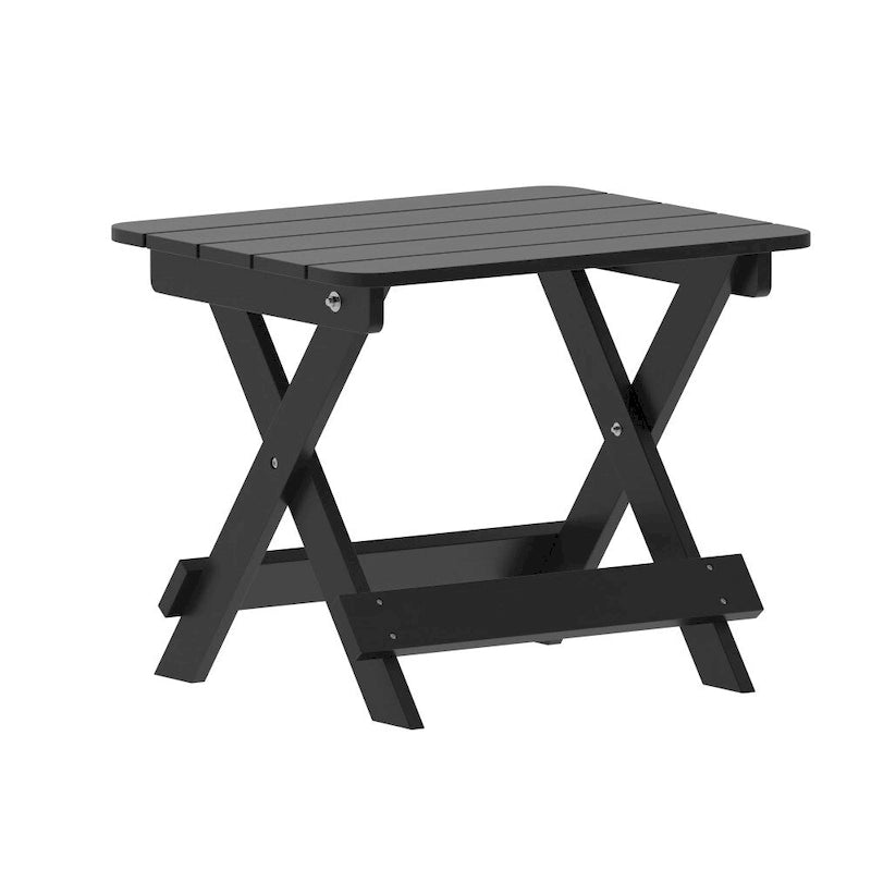 3pc Commercial Indoor/Outdoor Adirondack Set with 2 Loungers, Side Table