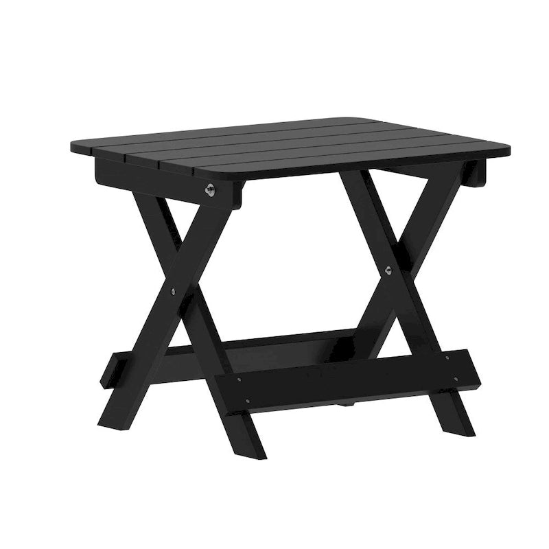 3pc Commercial Indoor/Outdoor Adirondack Set with 2 Loungers, Side Table